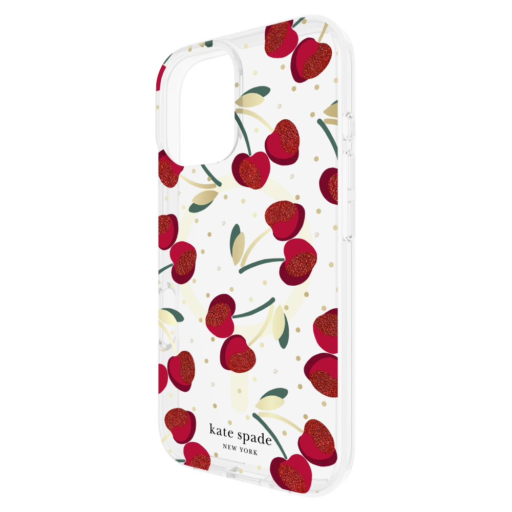 Kate Spade - Protective MagSafe Case for iPhone 16 - Cherry Dot