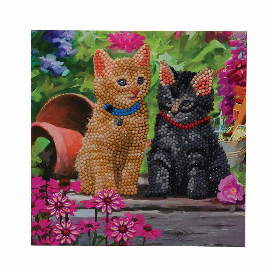 Crystal Art Card Kit - Cat Friends