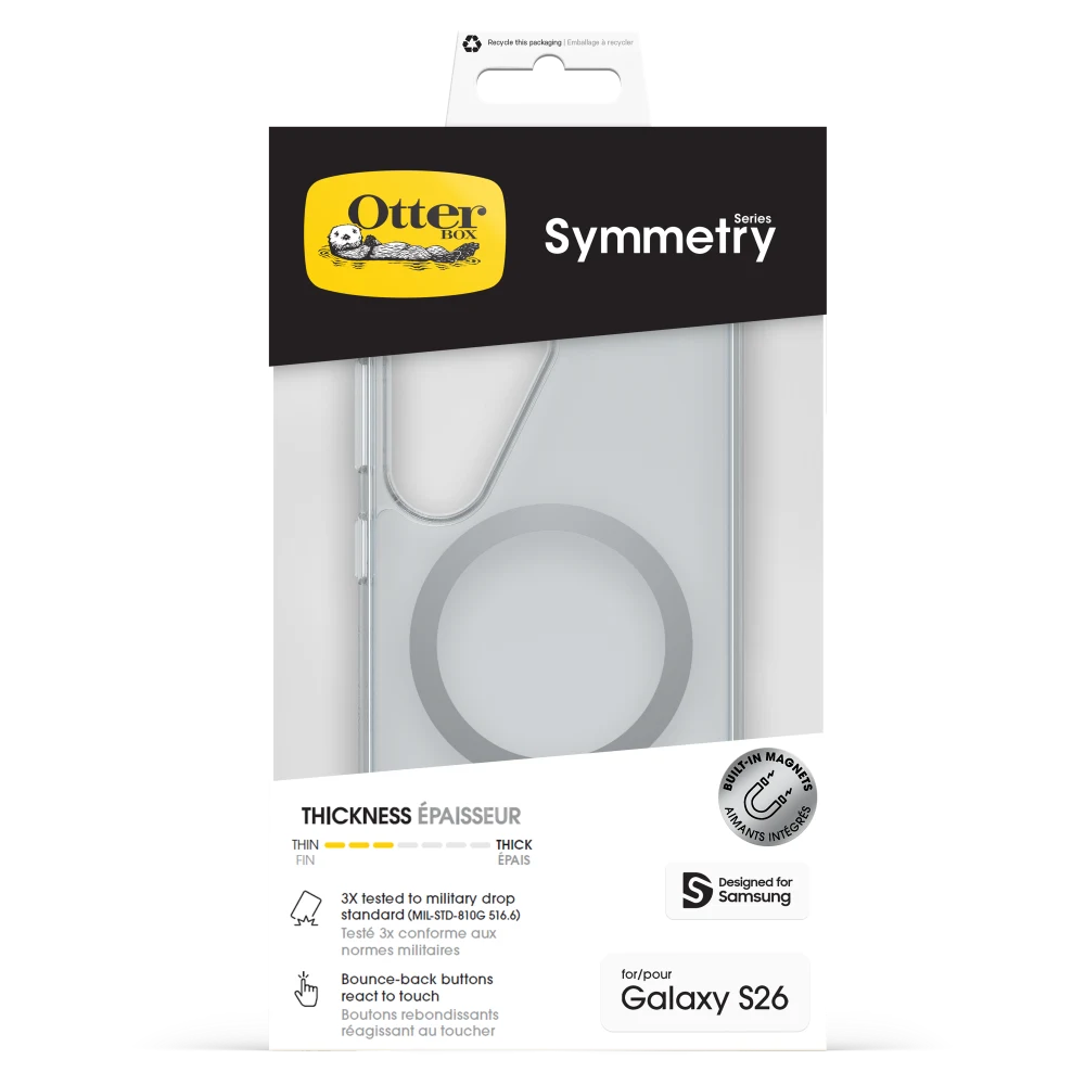 OtterBox - Symmetry Clear Magnetic Case for Samsung Galaxy S26 - Clear