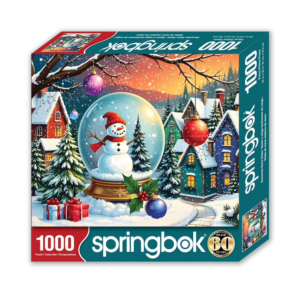 Springbok Snowman Snow Globe 1000Pc