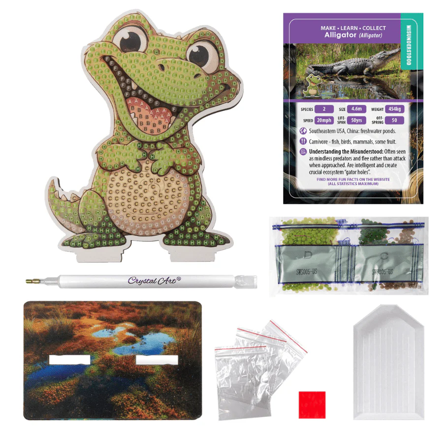 Crystal Art Buddies: Ocean - Alligator