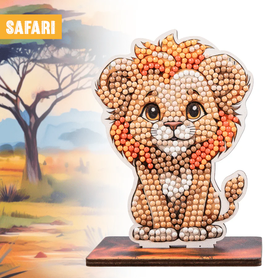 Crystal Art Lion Wildlife Buddies