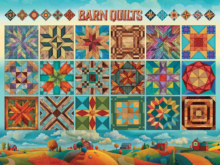 Cobble Hill Barn Quilts | Easy Handling 275 Piece puzzle