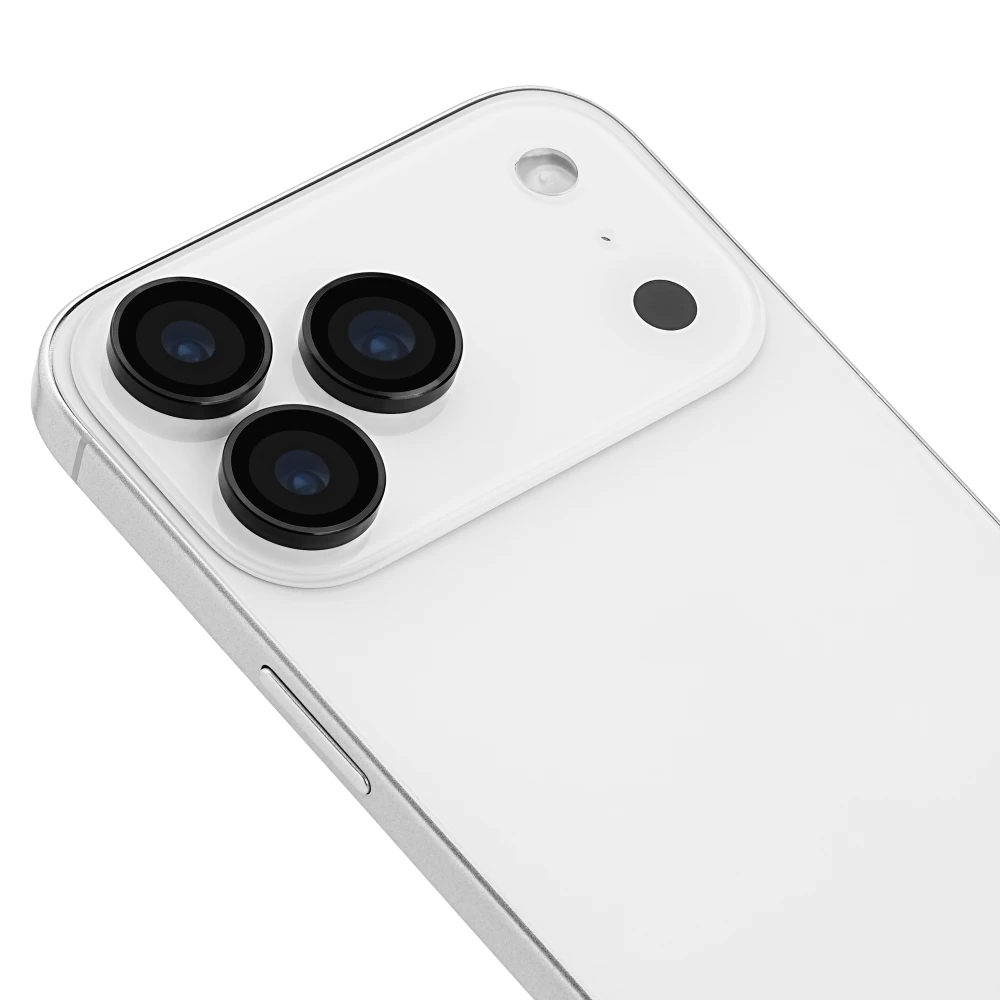 Case-Mate - Aluminum Camera Lens Glass Protector for iPhone 17 Pro Max / 17 Pro - Black