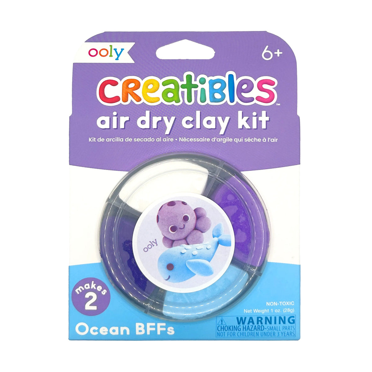 OOLY Creatibles: Air Dry Clay BFFs Kit - Ocean Pals (Set of 4 Col - main product image