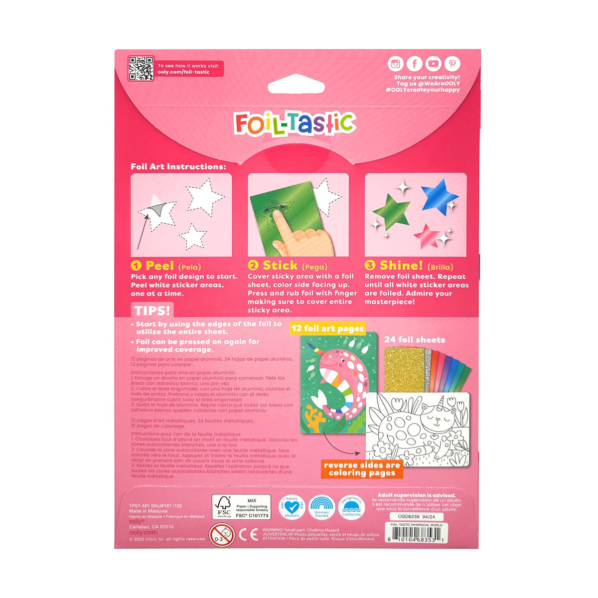 OOLY Foil-tastic: Foil Art & Coloring Fun - Whimsical World (36 P - product image 6 of 8