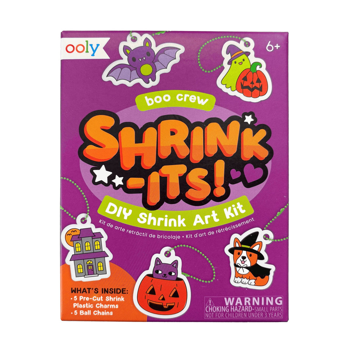 OOLY Shrink-Its! Mini DIY Shrink Art Kit - Boo Crew - 5 Charms - main product image