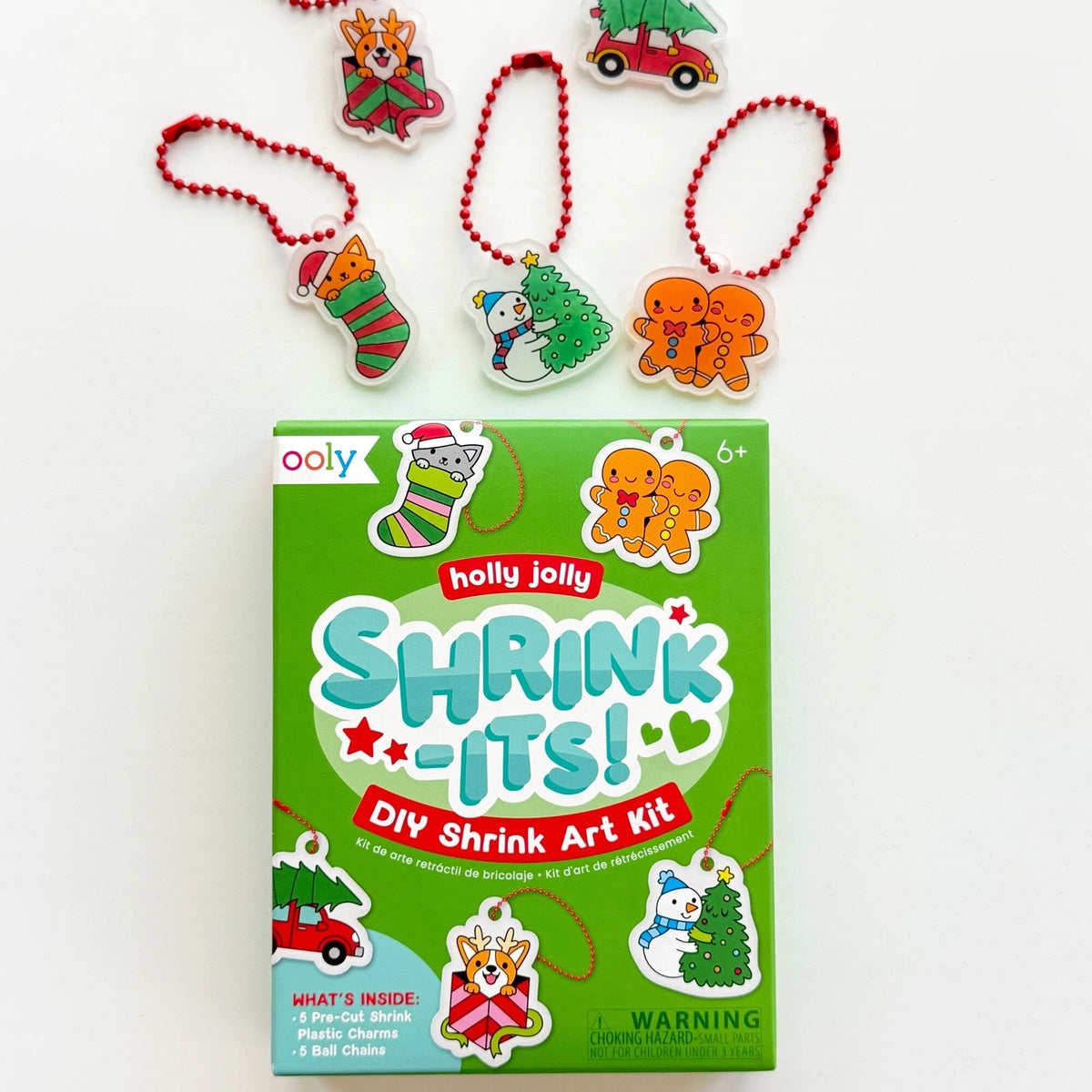 OOLY Shrink-Its! Mini DIY Shrink Art Kit - Holly Jolly - 5 Charms - product image 3 of 7