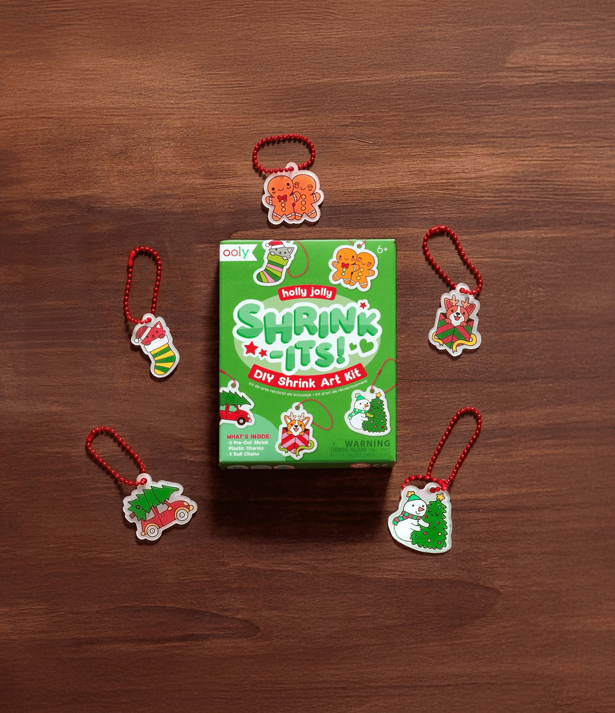 OOLY Shrink-Its! Mini DIY Shrink Art Kit - Holly Jolly - 5 Charms - product image 5 of 7