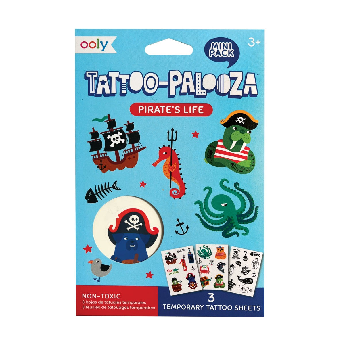OOLY Mini Tattoo Palooza Temporary Tattoos - Pirate's Life - main product image