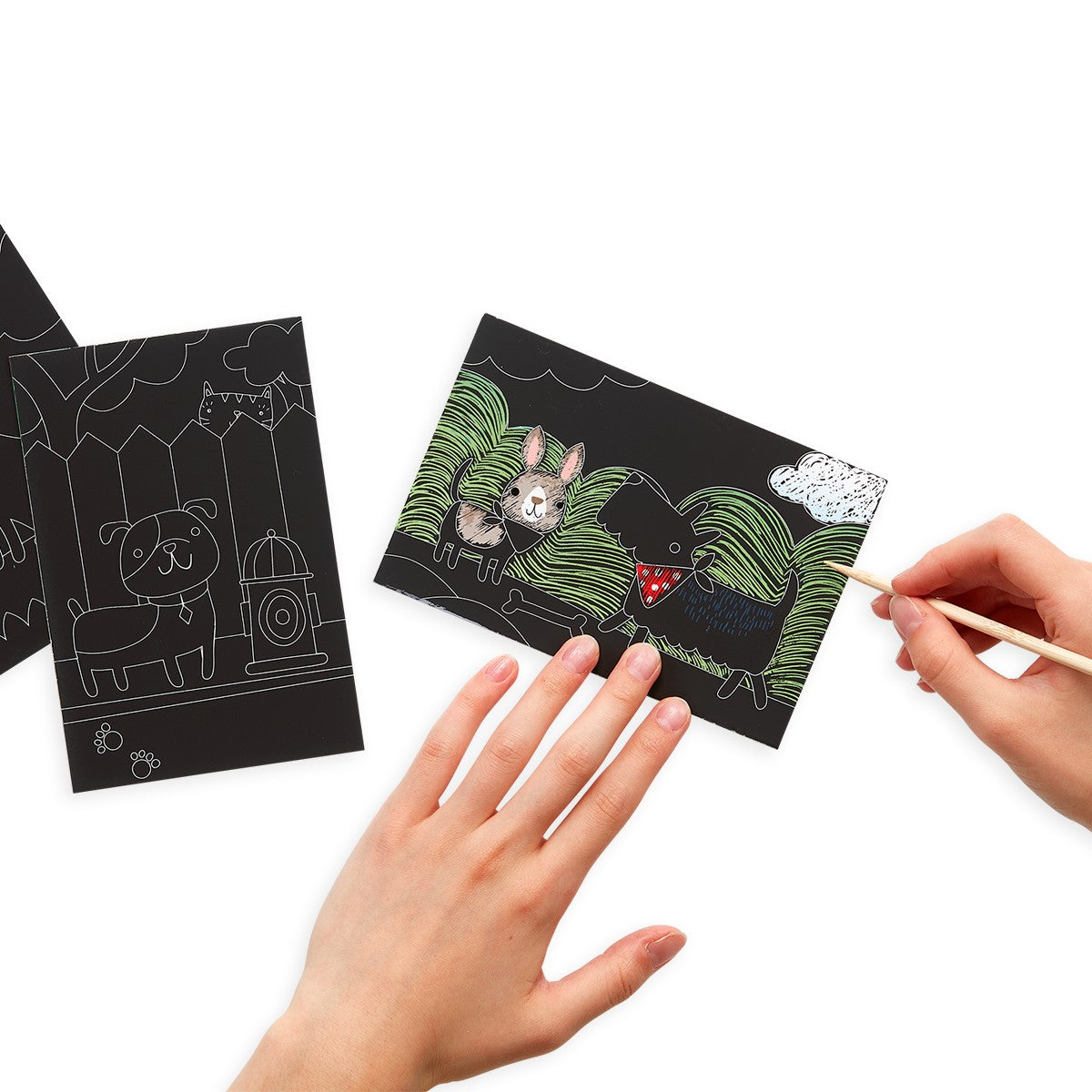 OOLY Scratch and Scribble Mini Scratch Art Kit - Playful Pups - 6 Cards - product image 4 of 5