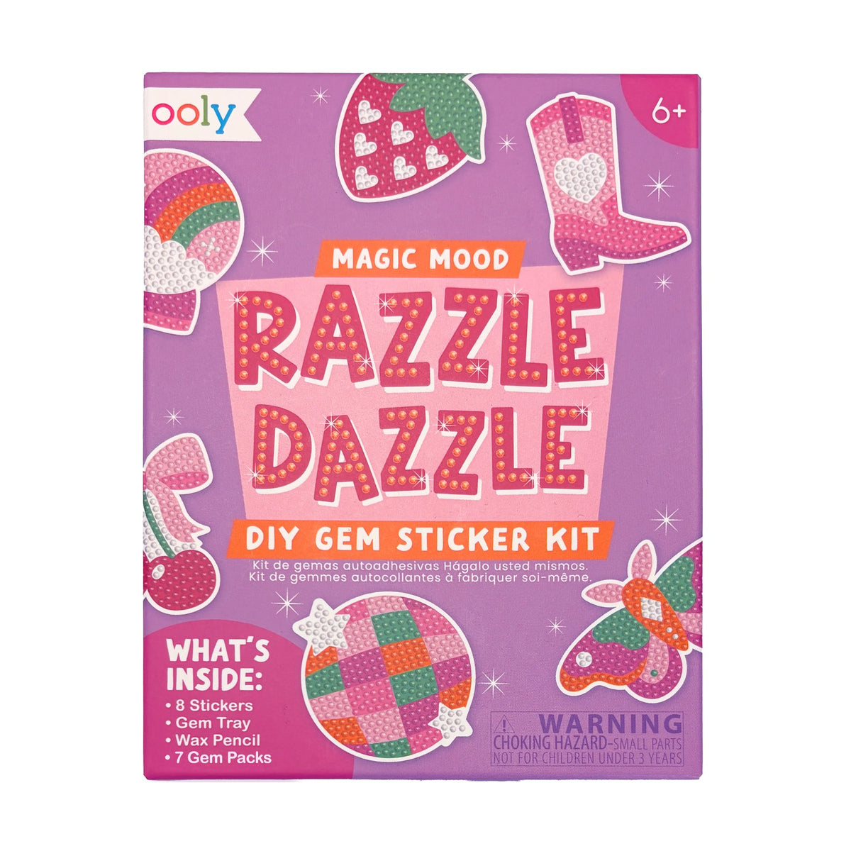 OOLY Razzle Dazzle Mini DIY Gem Sticker Kit - Magic Mood - 8 Stickers - main product image