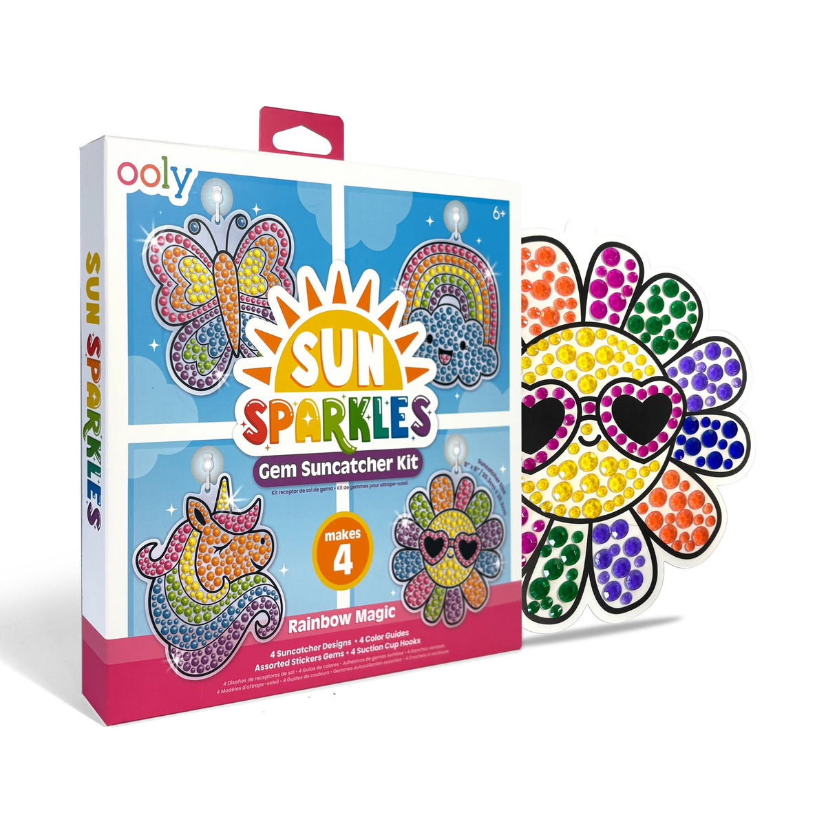 OOLY Sun Sparkles Gem Suncatcher Kit - Rainbow Magic - 4 Designs - product image 2 of 8