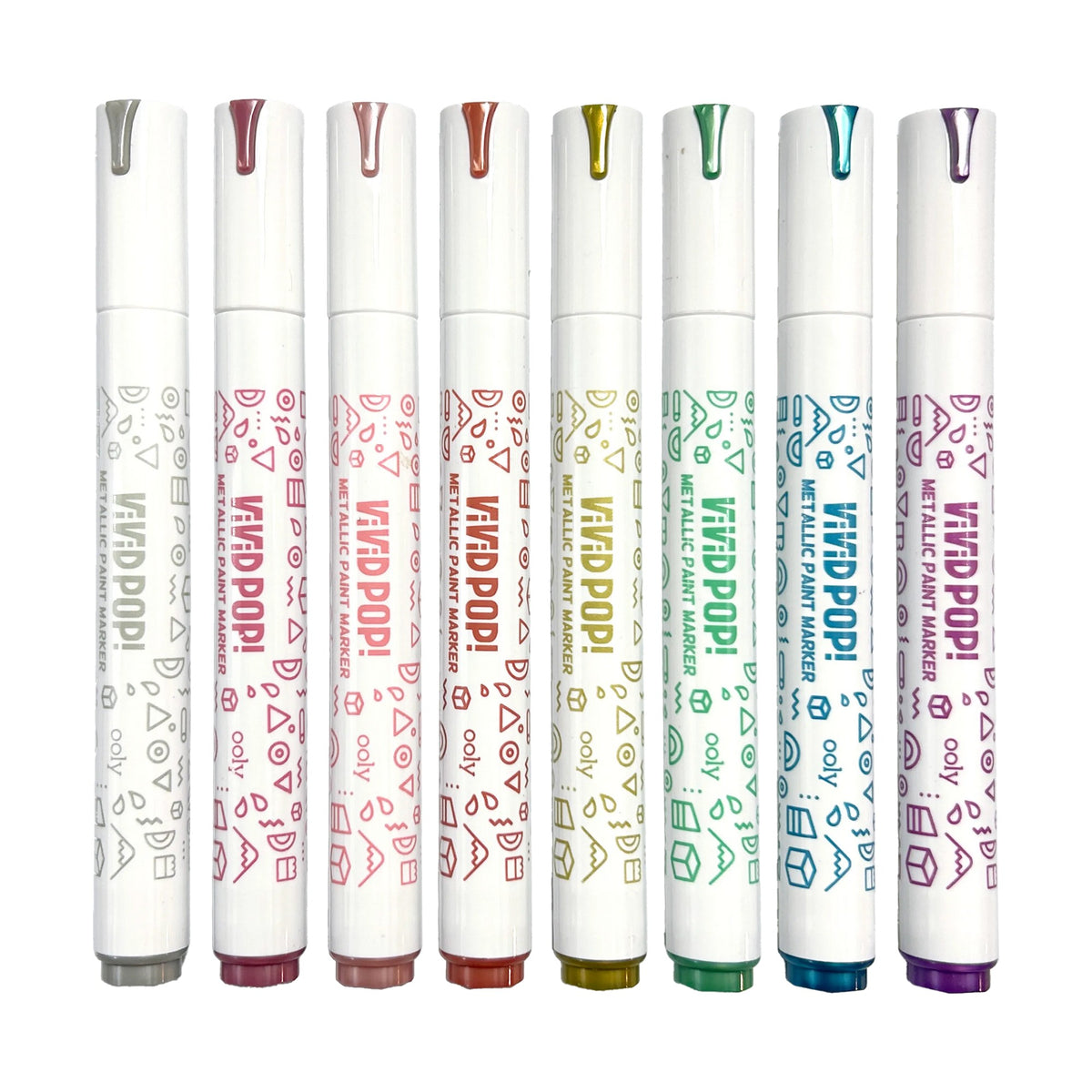 OOLY Vivid Pop! Water Based Paint Markers - Metallic - Set of 8 - product image 5 of 8