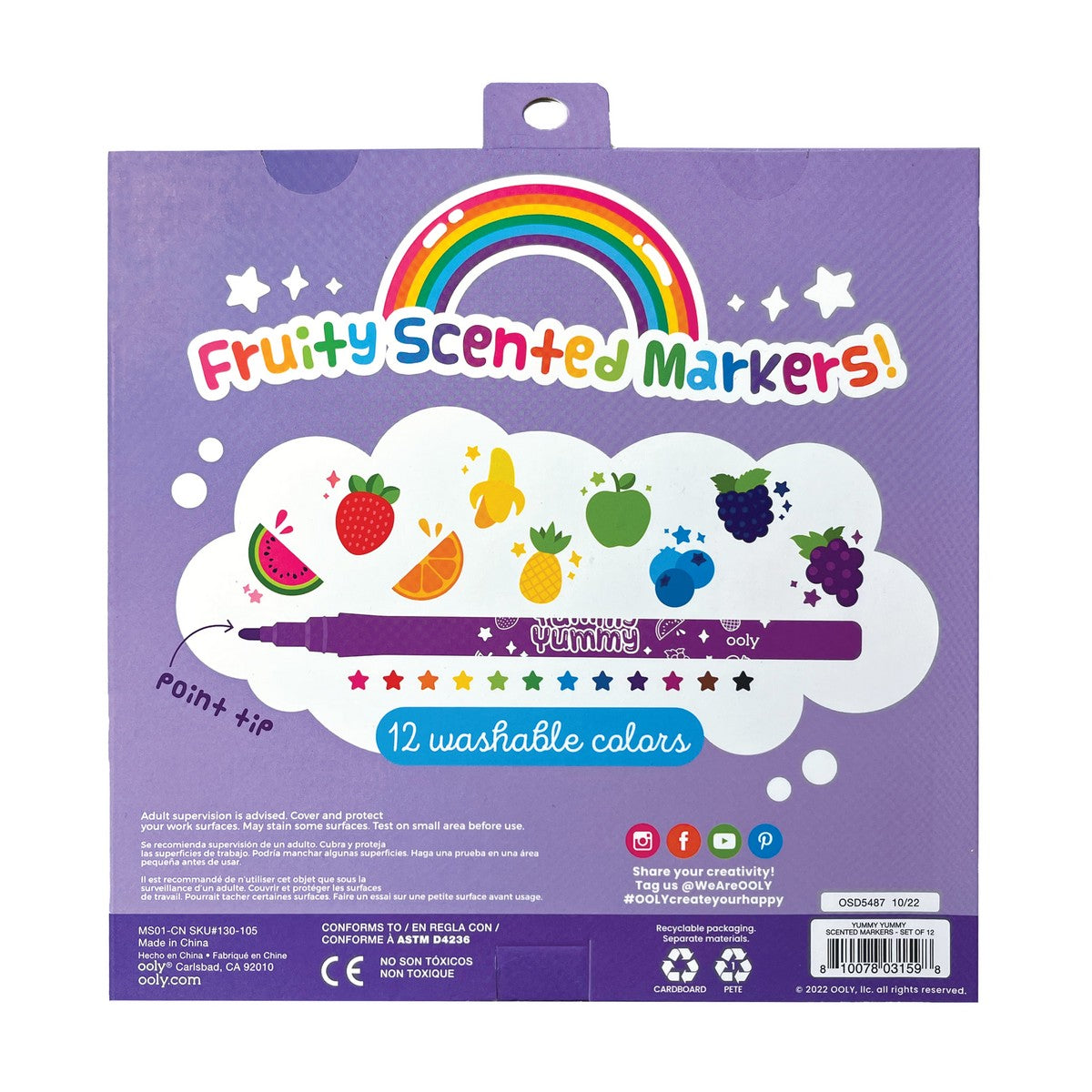 OOLY Yummy Yummy Fruit Scented Markers - Set of 12 - product image 6 of 6
