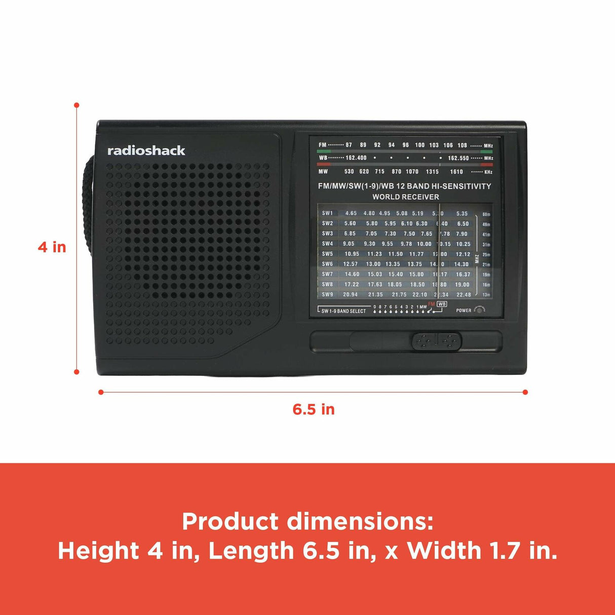 RadioShack Portable Multi-Band Radio with Weather Band 1202271