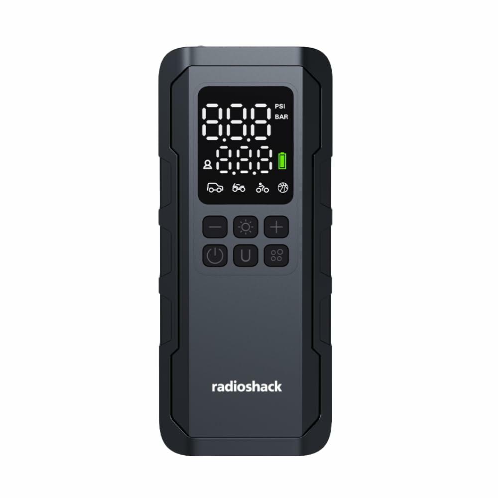 RadioShack Smart Electric Tire Pump with Light & Rechargeable Battery 2309280
