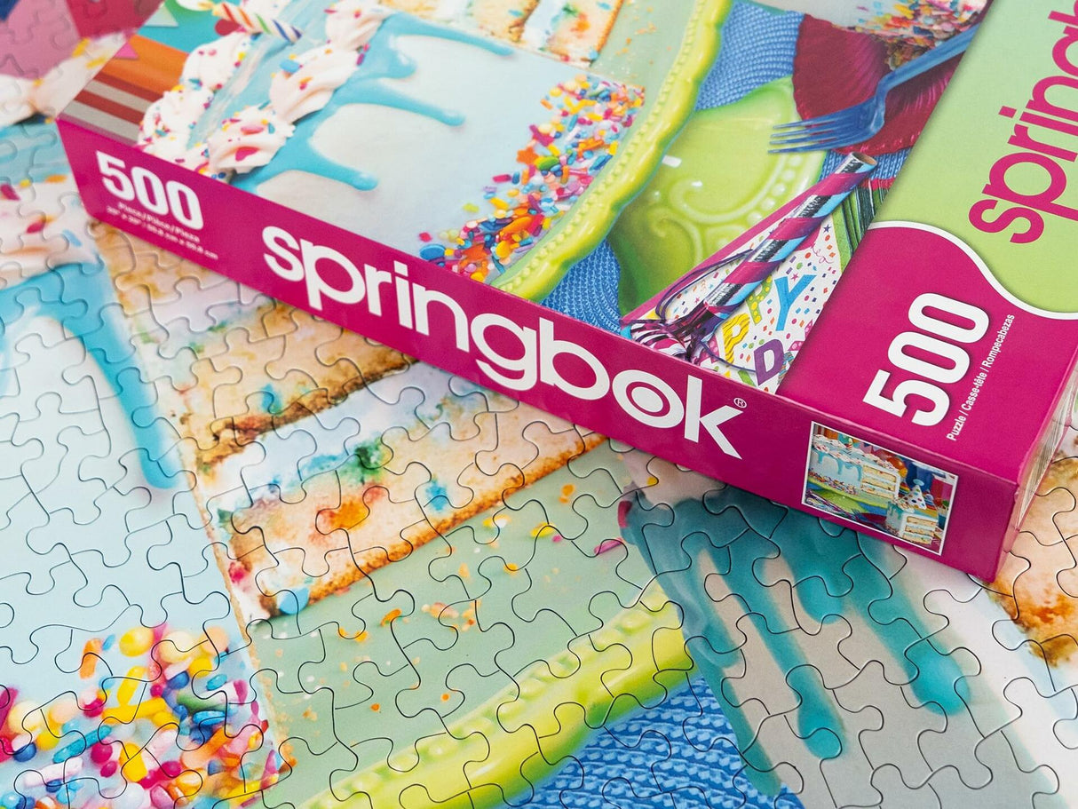 Springbok Birthday Cake 500Pc