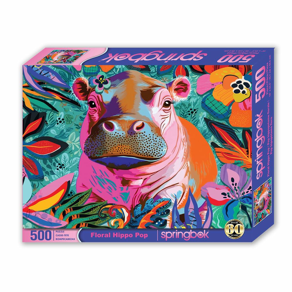 Springbok Floral Hippo Pop Limited Release 500Pc