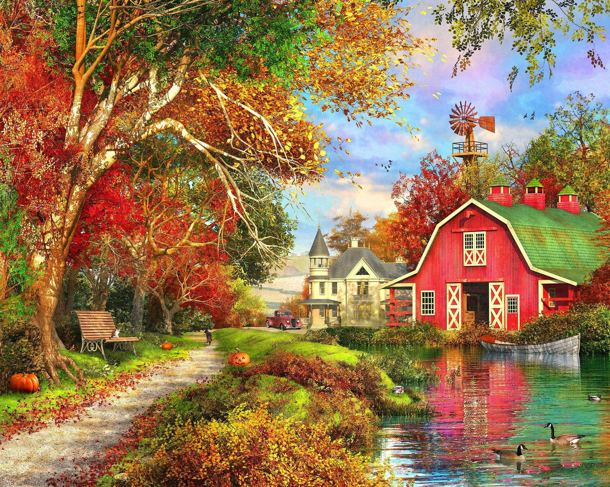 Springbok Autumn Barn 400 Pc Puzzle