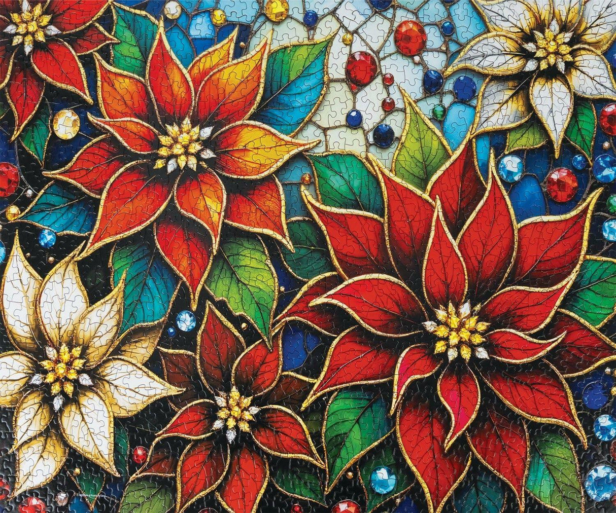 Springbok Glazing Poinsettias 1000Pc