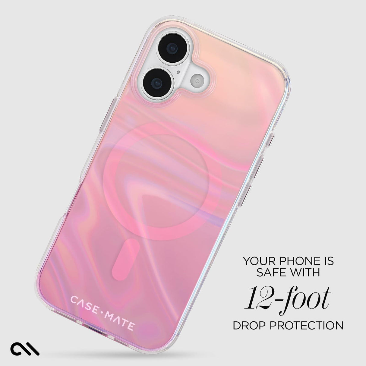 Case-Mate - Peach Bubble MagSafe Case for Apple iPhone 17 - Peach Iridescent