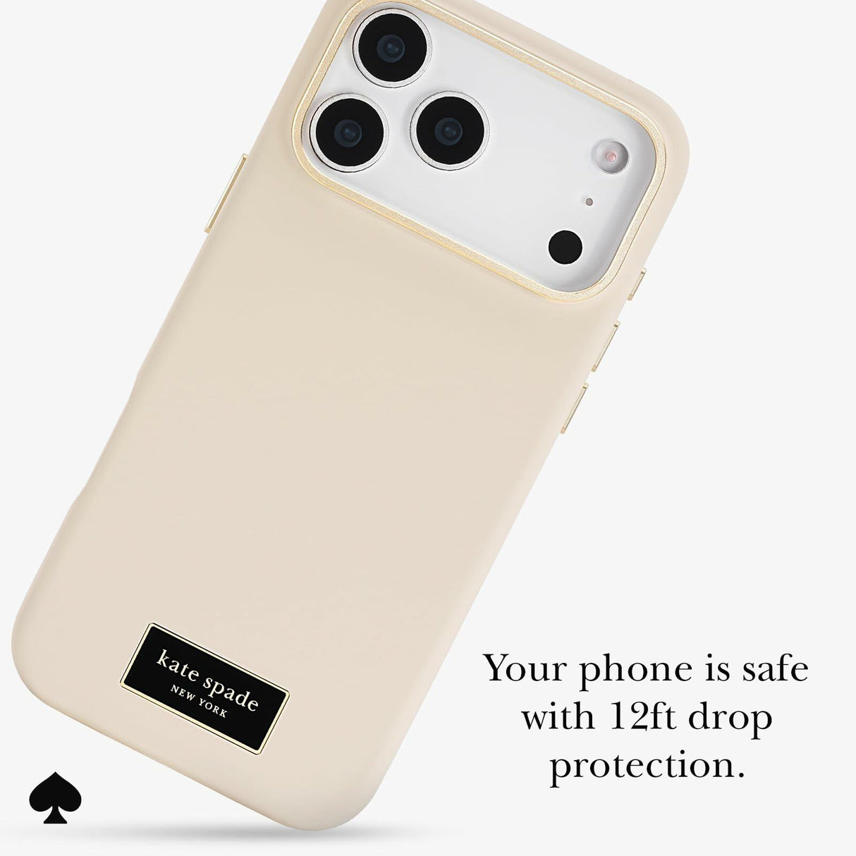 Kate Spade - Silicone MagSafe Case for Apple iPhone 17 Pro Max - Icon Perfect Beige