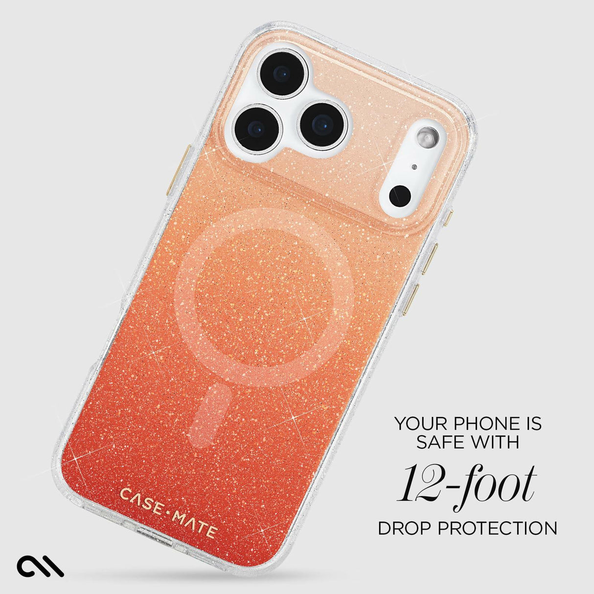 Case-Mate - Twinkle MagSafe Case for Apple iPhone 17 Pro Max - Orange Ombre