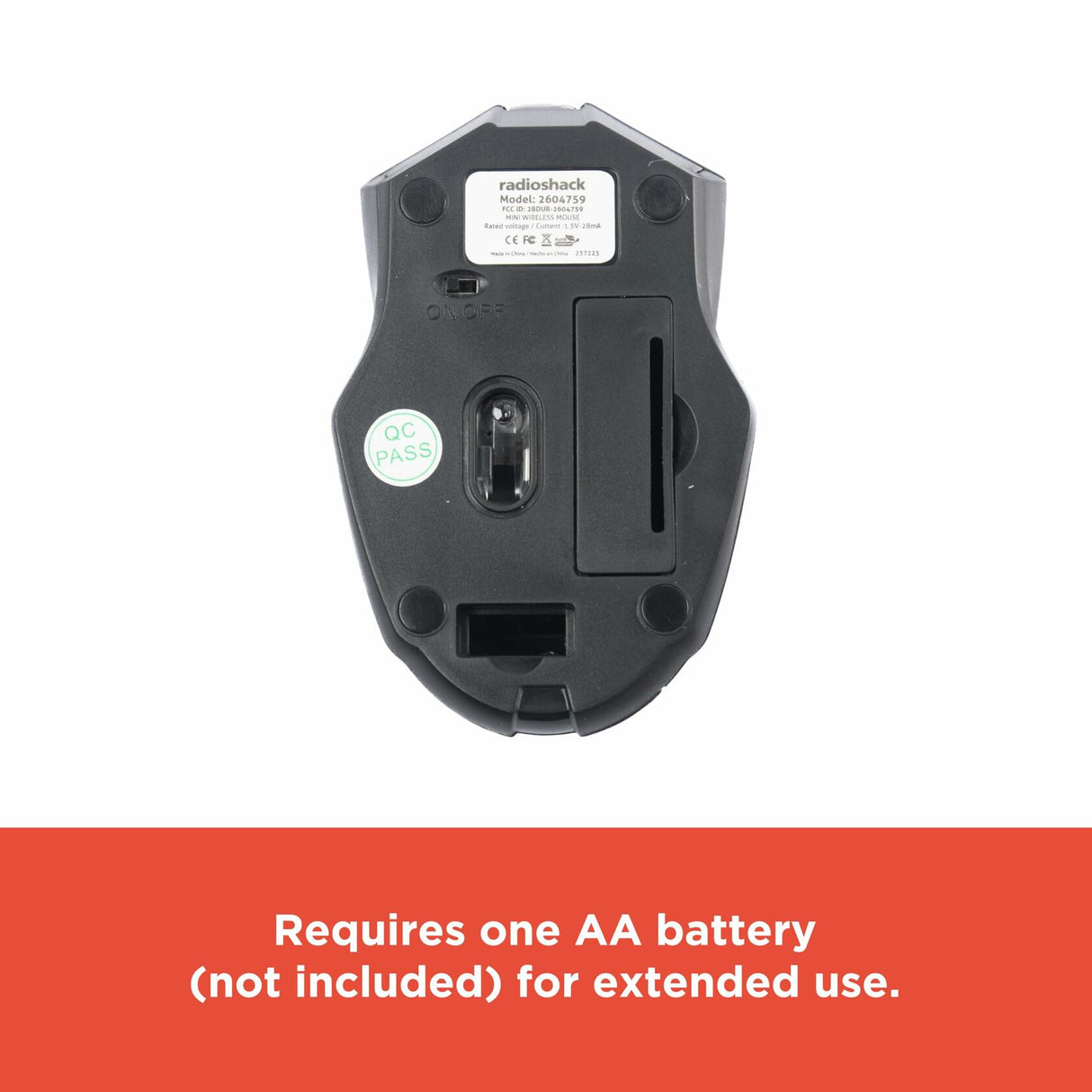 RadioShack Mini Wireless Mouse 2604759