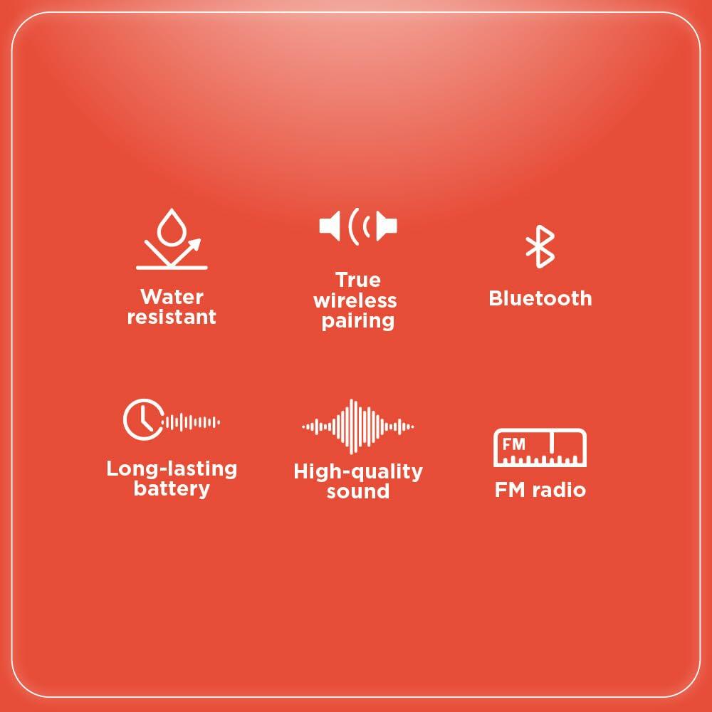 RadioShack Bluetooth Mini Speaker with RGB Lights and FM 4001769 Black