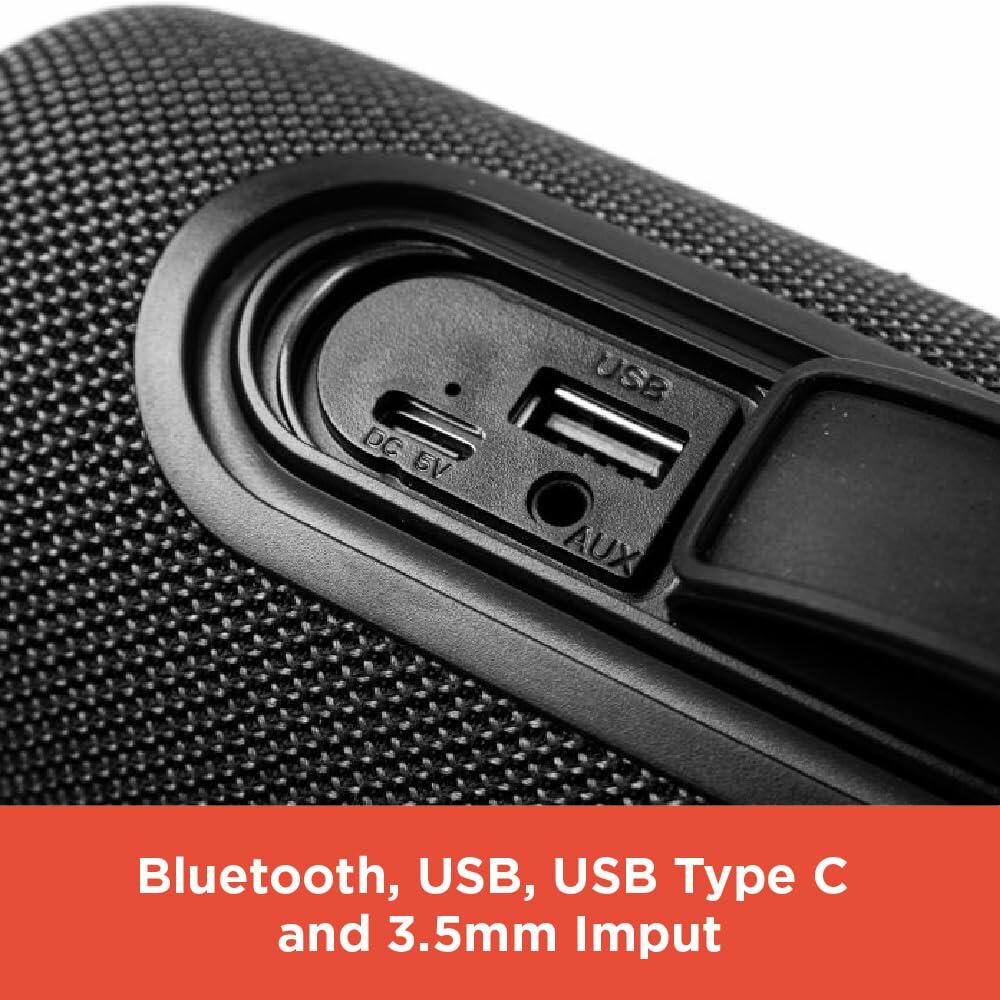 RadioShack Bluetooth Mini Speaker with RGB Lights and FM 4001769 Black