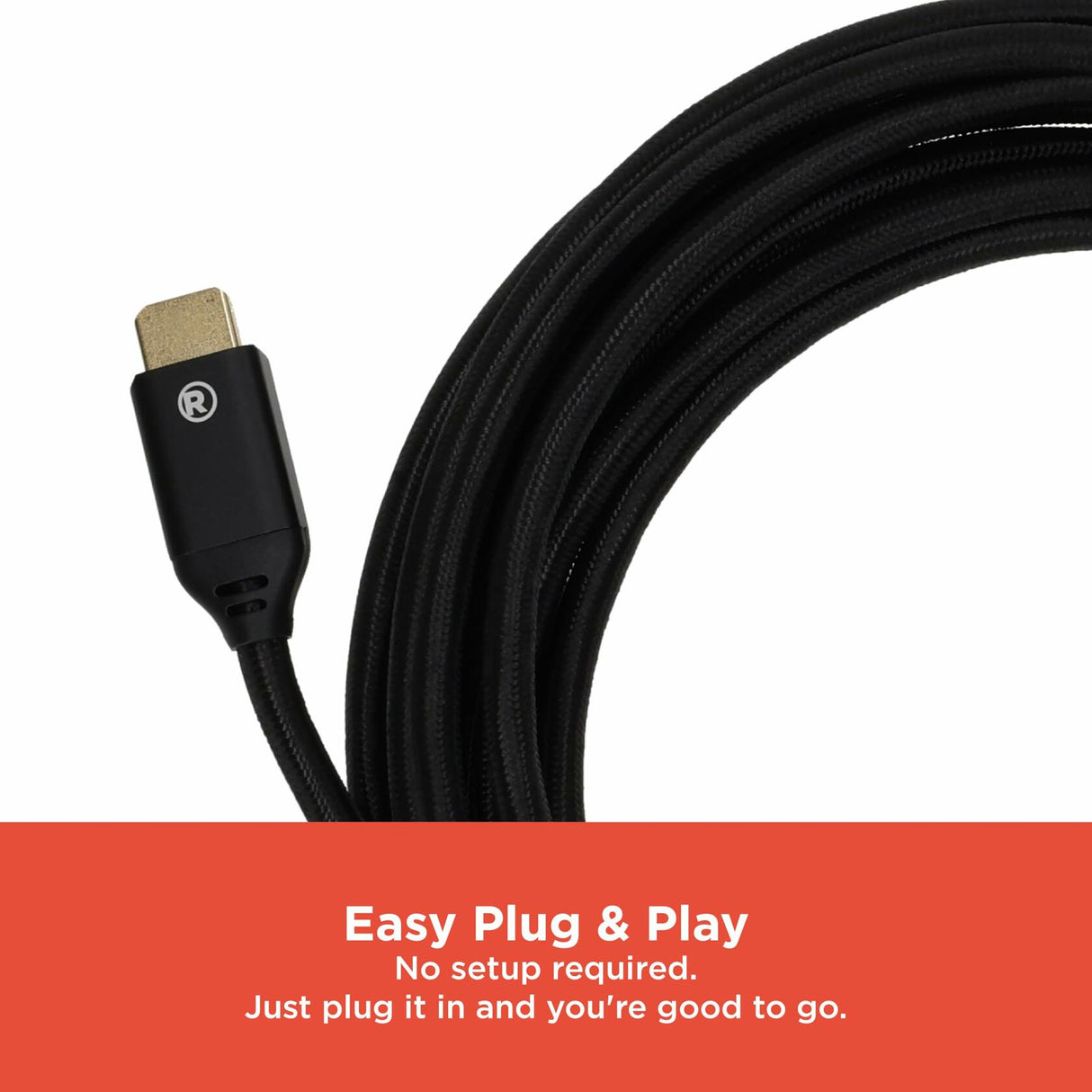 RadioShack HDMI 2 0 High Speed 4K60 Round Cable 10FT 1503300