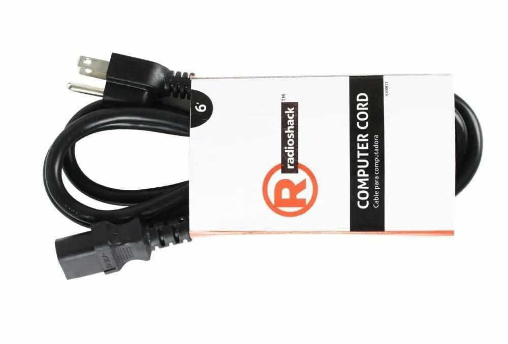 RadioShack Black computer cord 6100813 6 ft