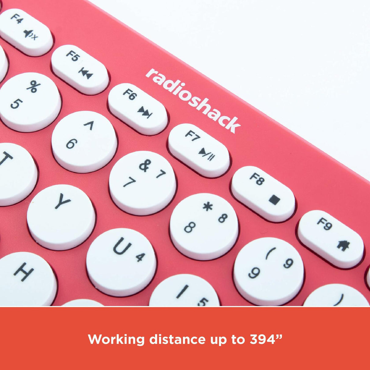 RadioShack Keyboard And Mouse 2.4G Wireless Combo Pink 2607126