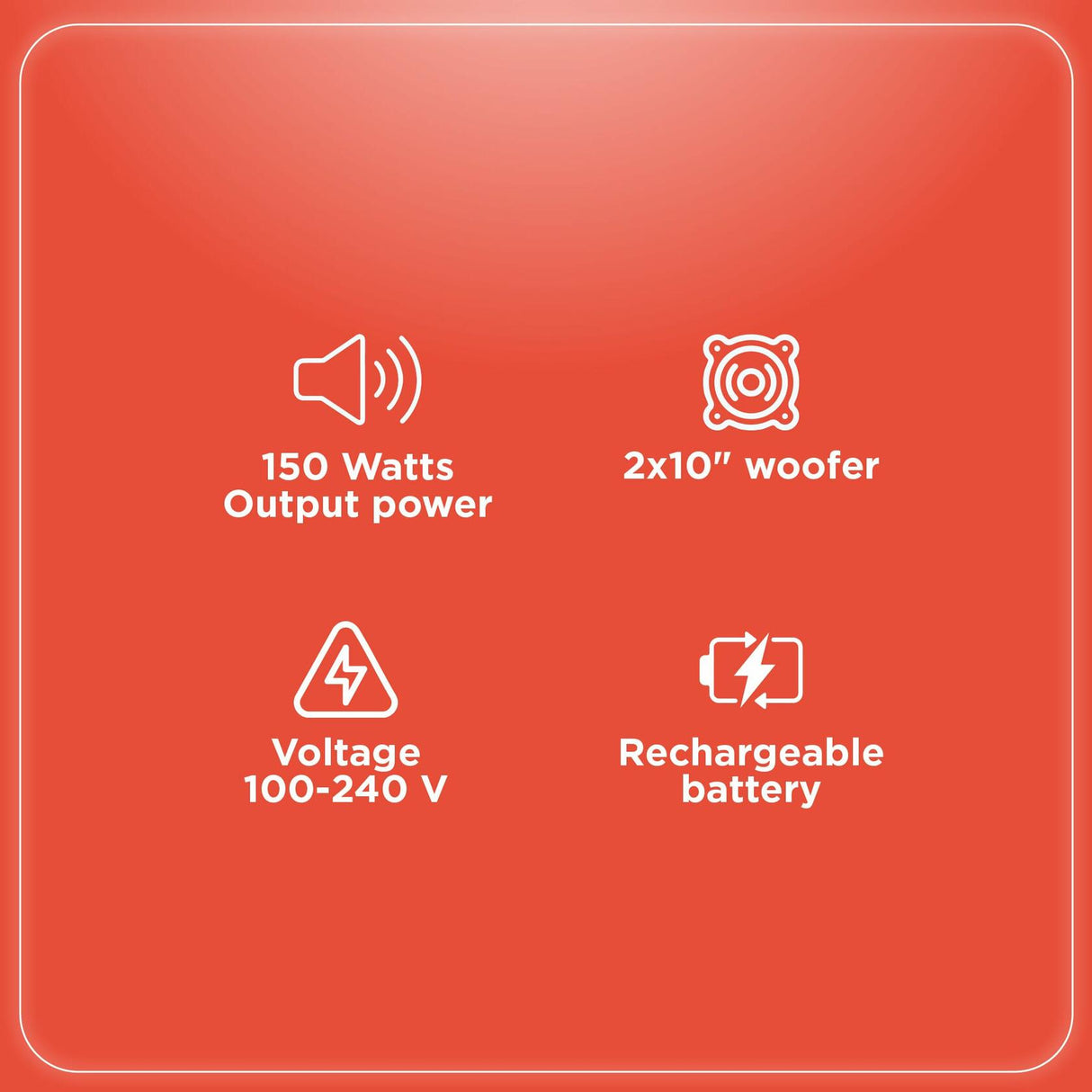 RadioShack Dual 10-inch 2-Way Rechargeable Battery Speaker Box 4001966