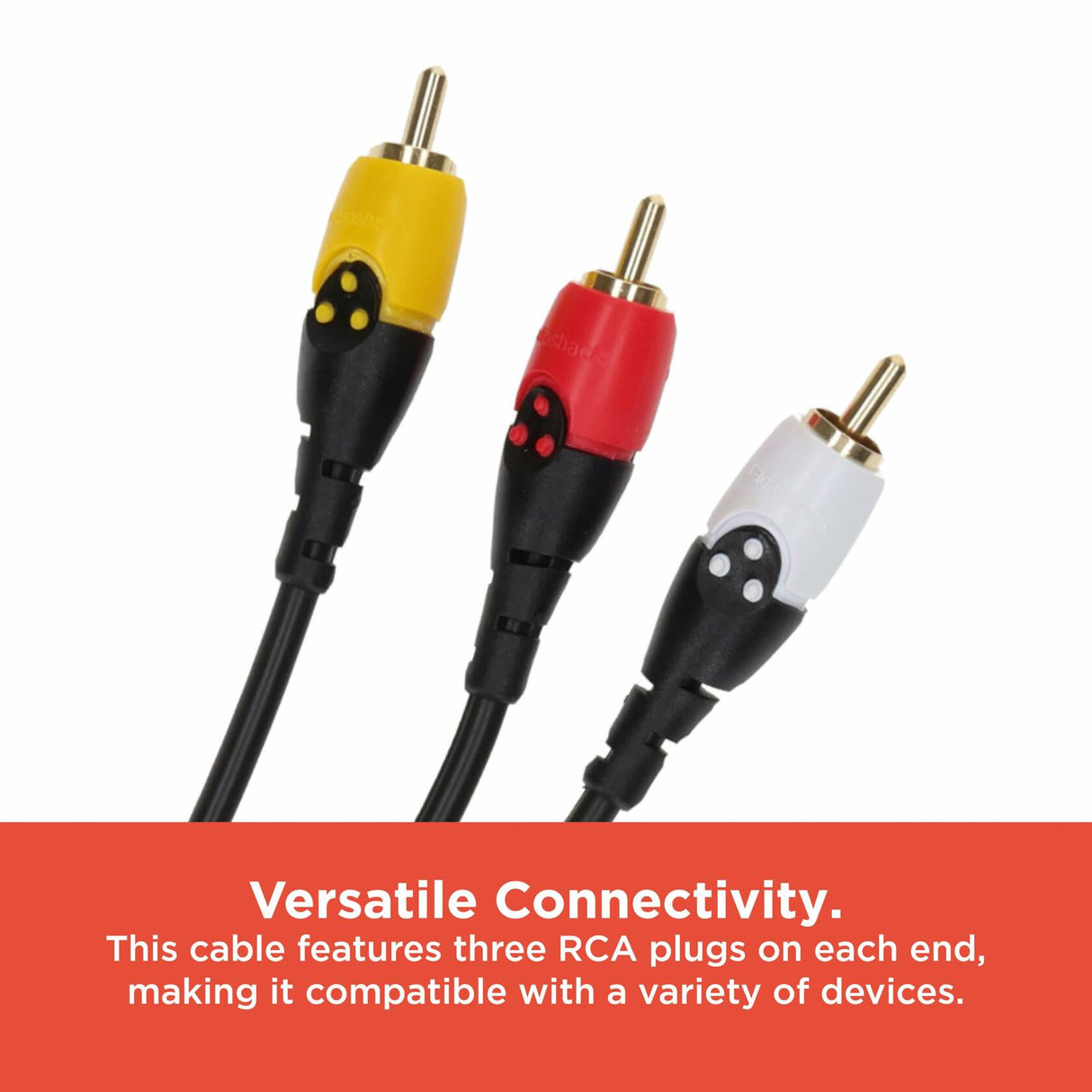 RadioShack 3RCA to 3RCA M - M Cable 4203213 9 ft