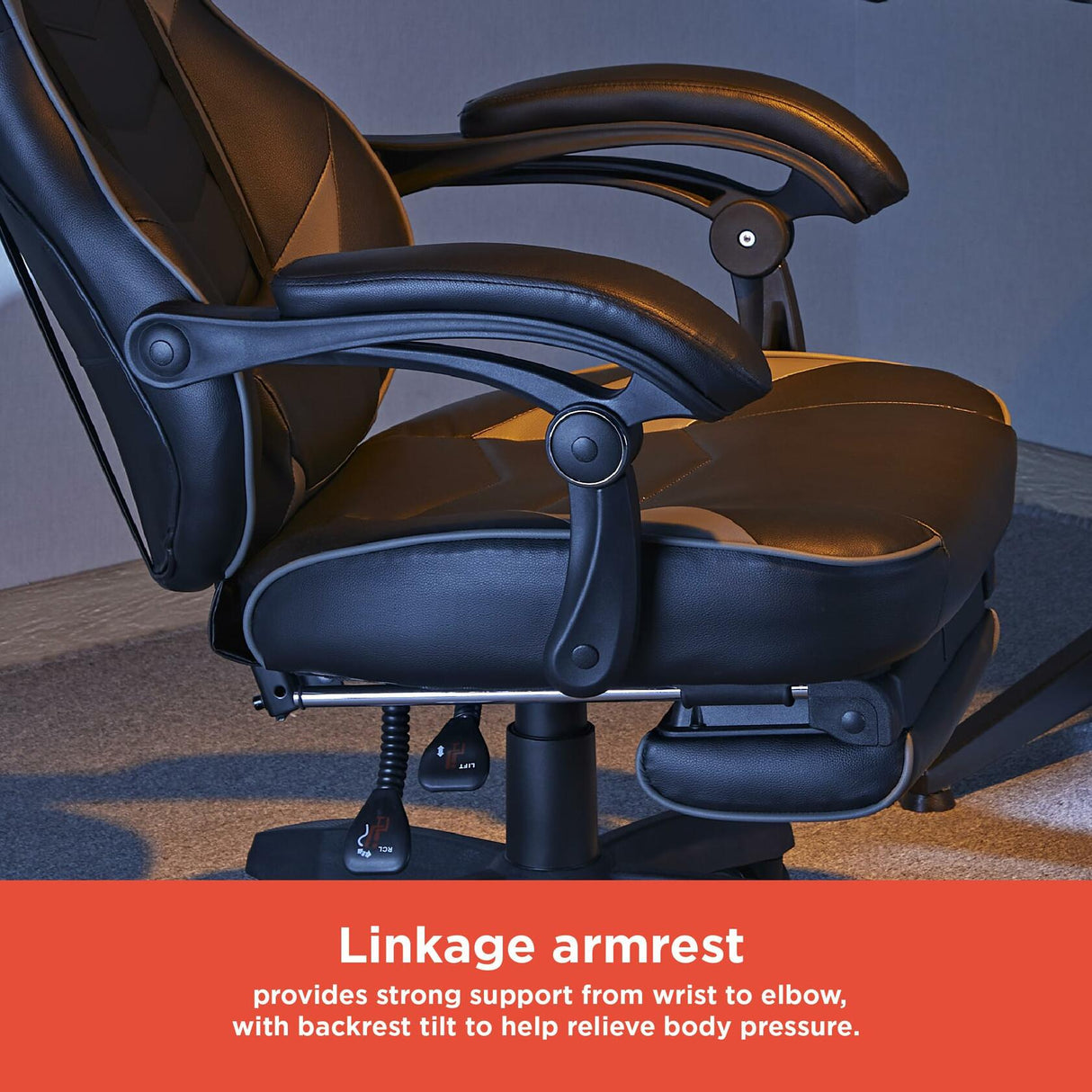 RadioShack Gaming Chair Black and Gray 2606046