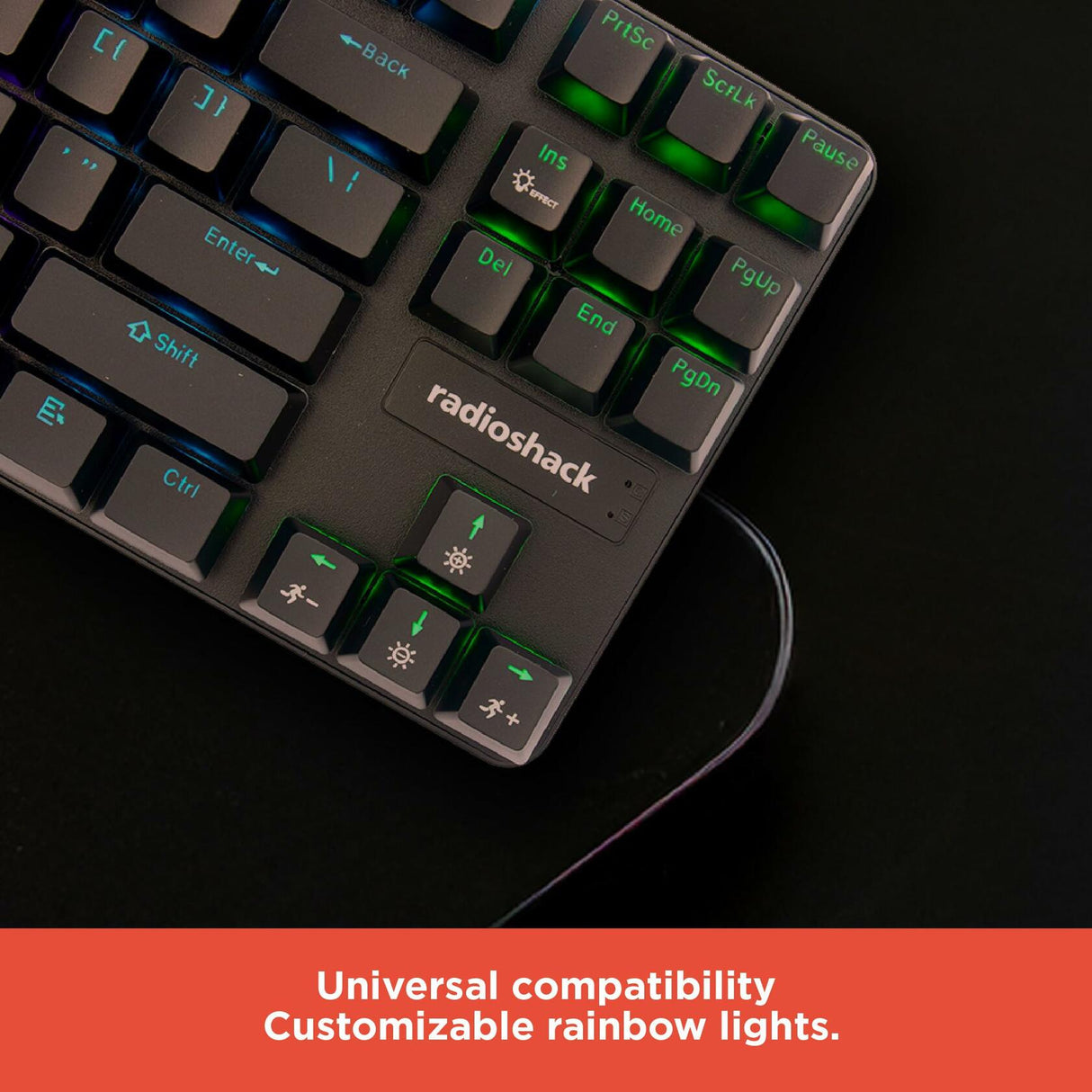 Transparent Black Gaming Keyboard With Light 5V 2607115