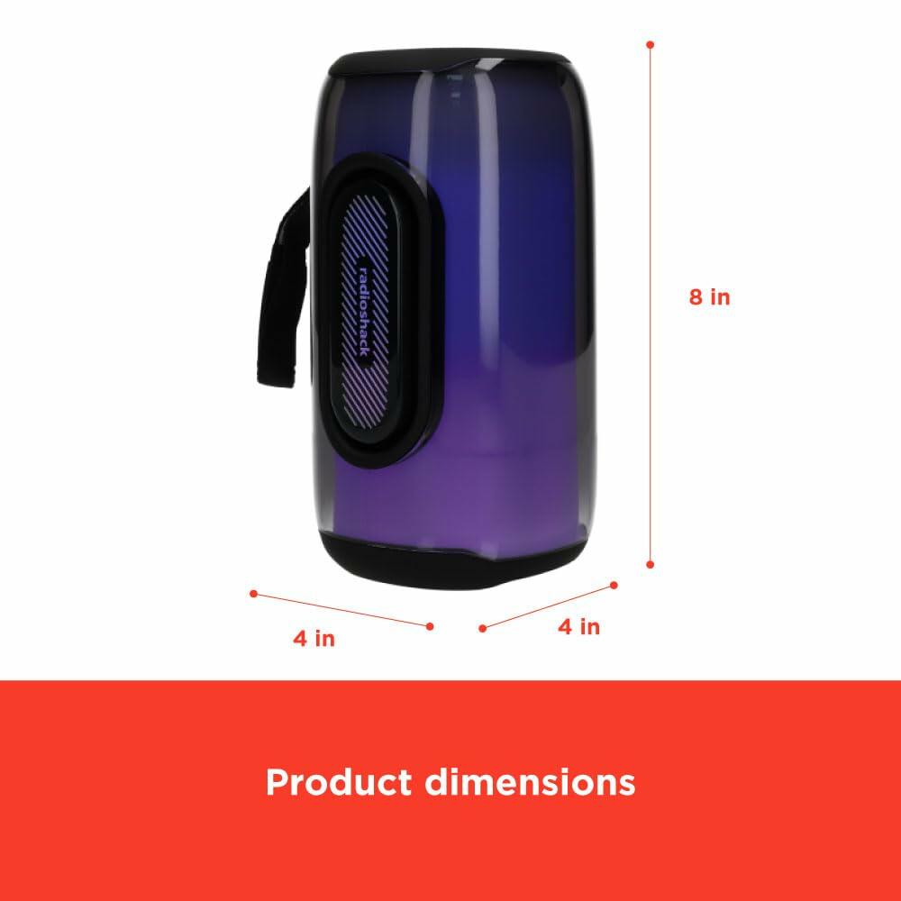 RadioShack Bluetooth Speaker with RGB 360 light 10w ipx5 black 4001777