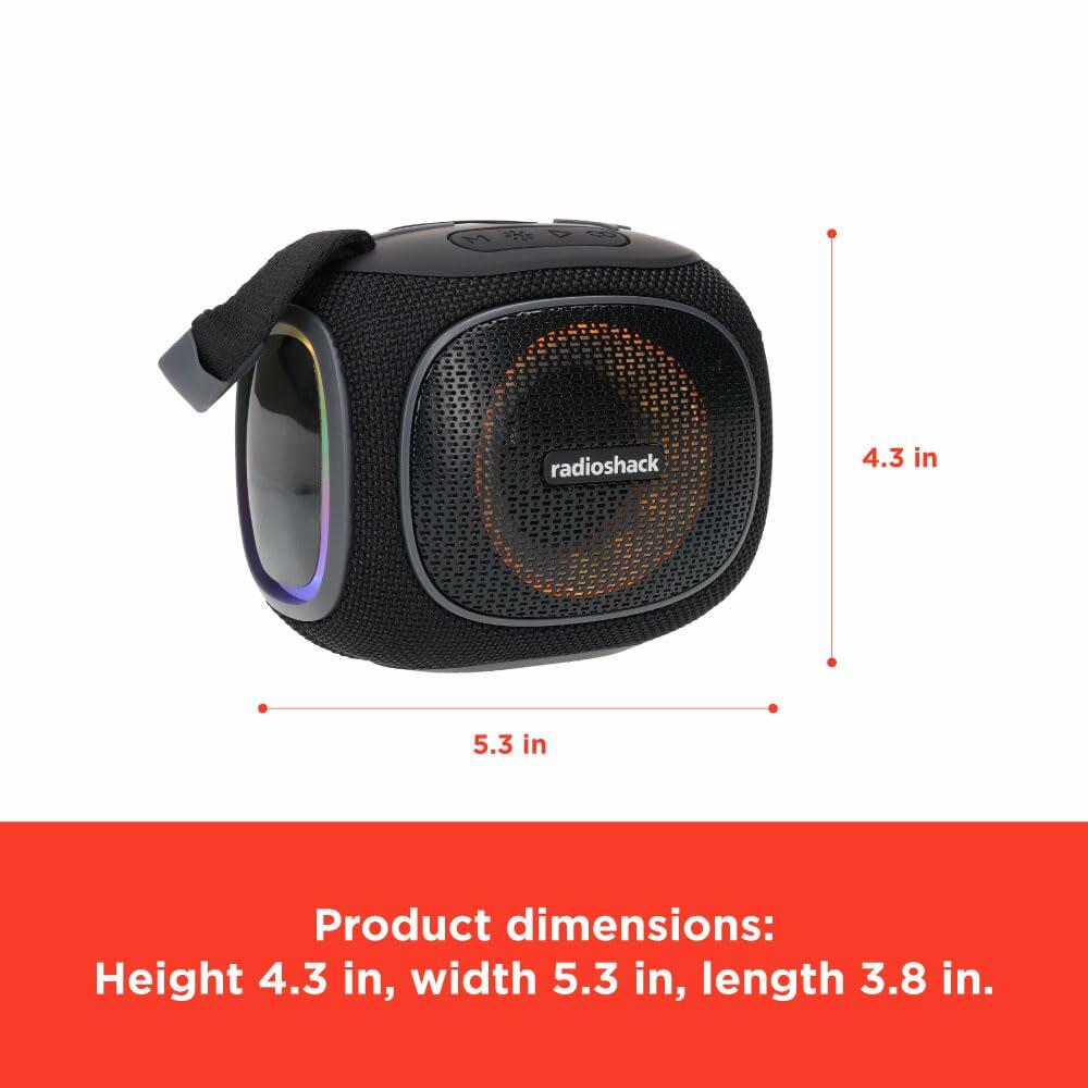 RadioShack Bluetooth Speaker 10w ipx5 black and green 4001776