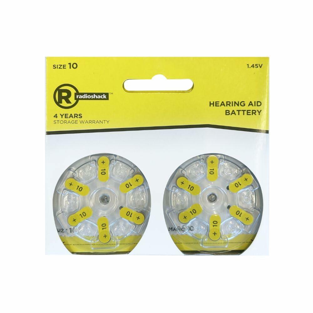 RadioShack Hearing Aid Battery, Size 10, 12 Pack, 2302521