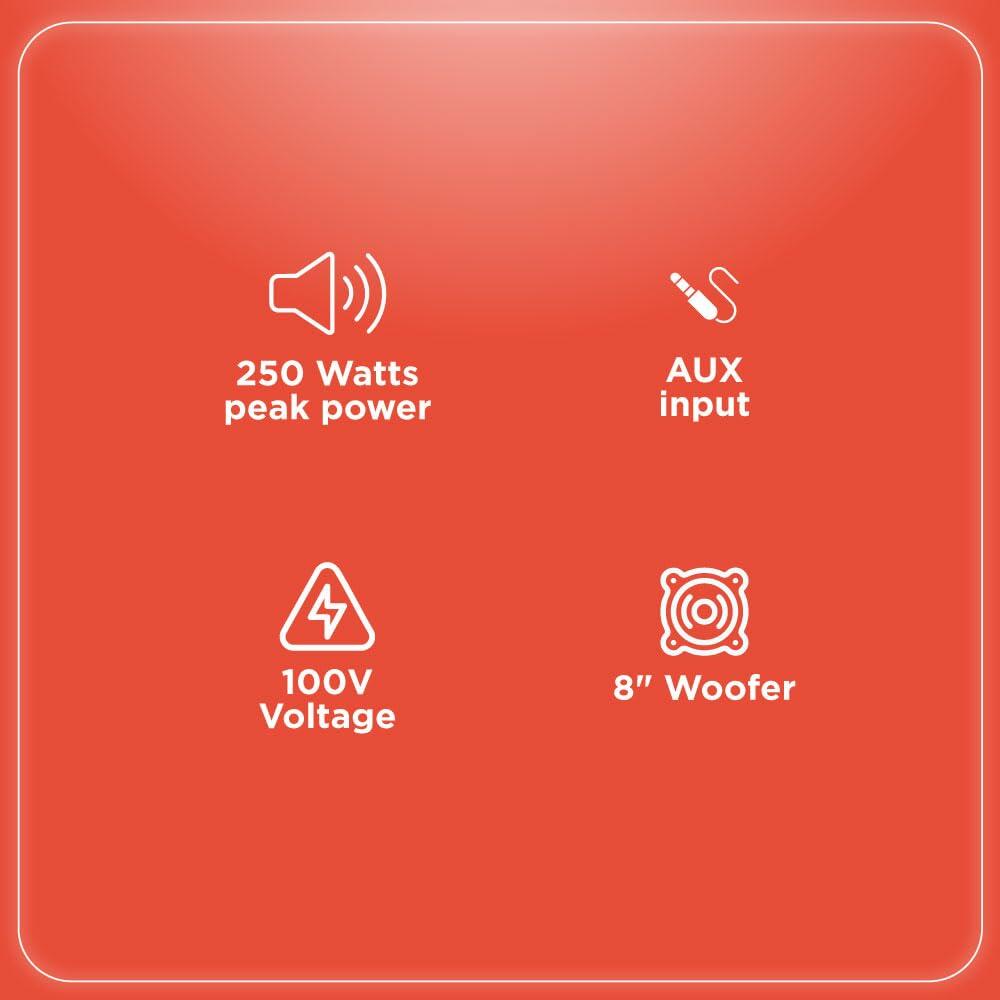 RadioShack Tower 3-Way Speaker (50,000 RMS) with Double Woofers and Lights 4001943
