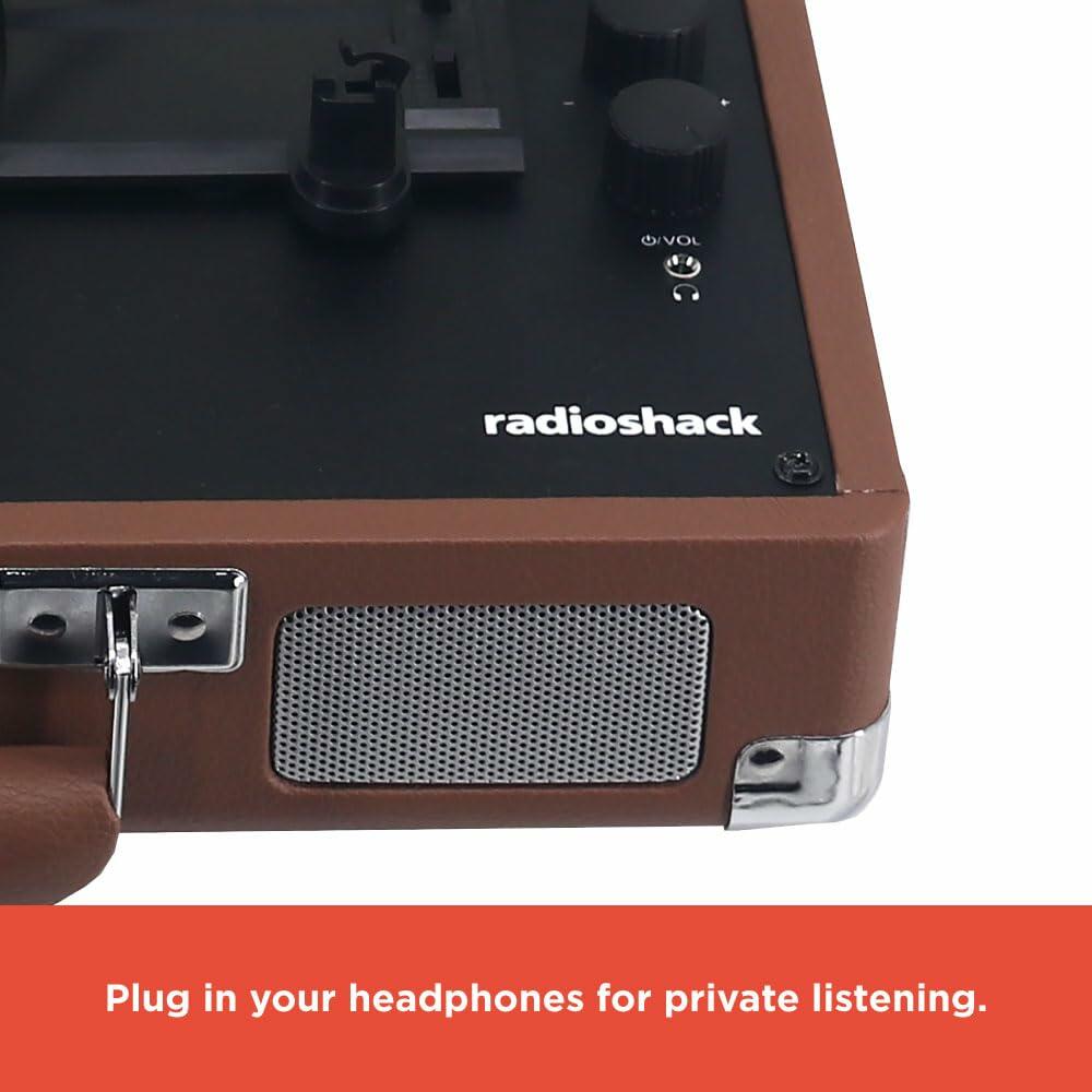 RadioShack Portable Suitcase Turntable with Bluetooth 4001790