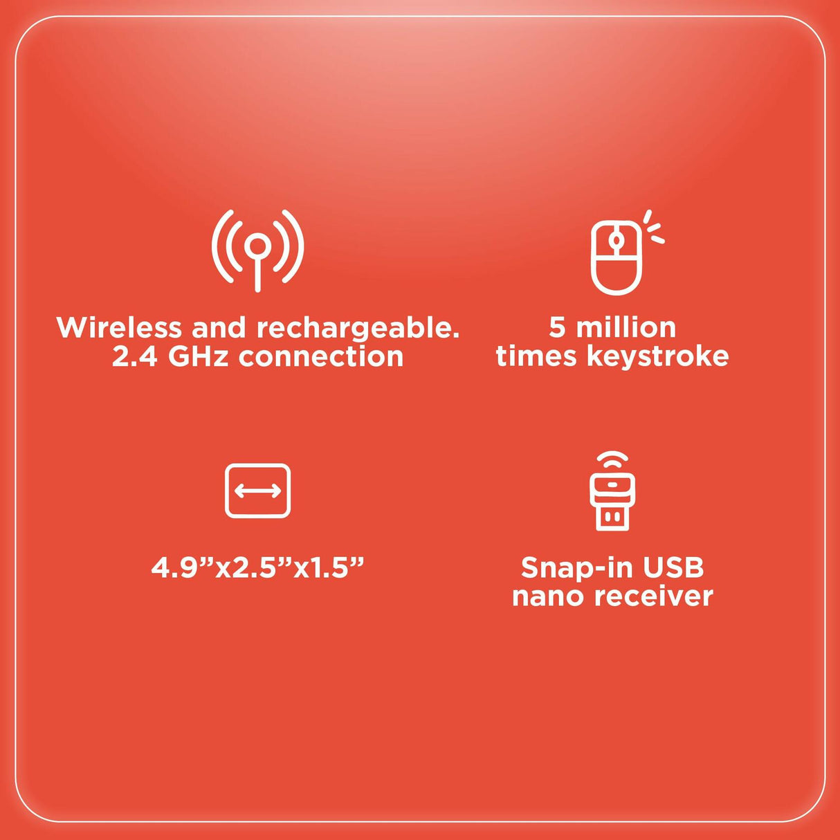 RadioShack Rechargeable Wireless 6 Button Mouse 2604788