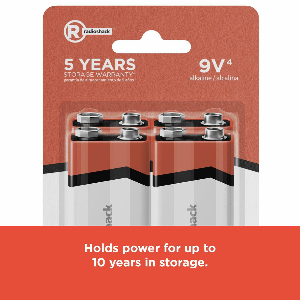 RadioShack 9V Alkaline Batteries 4 Pack 2302290