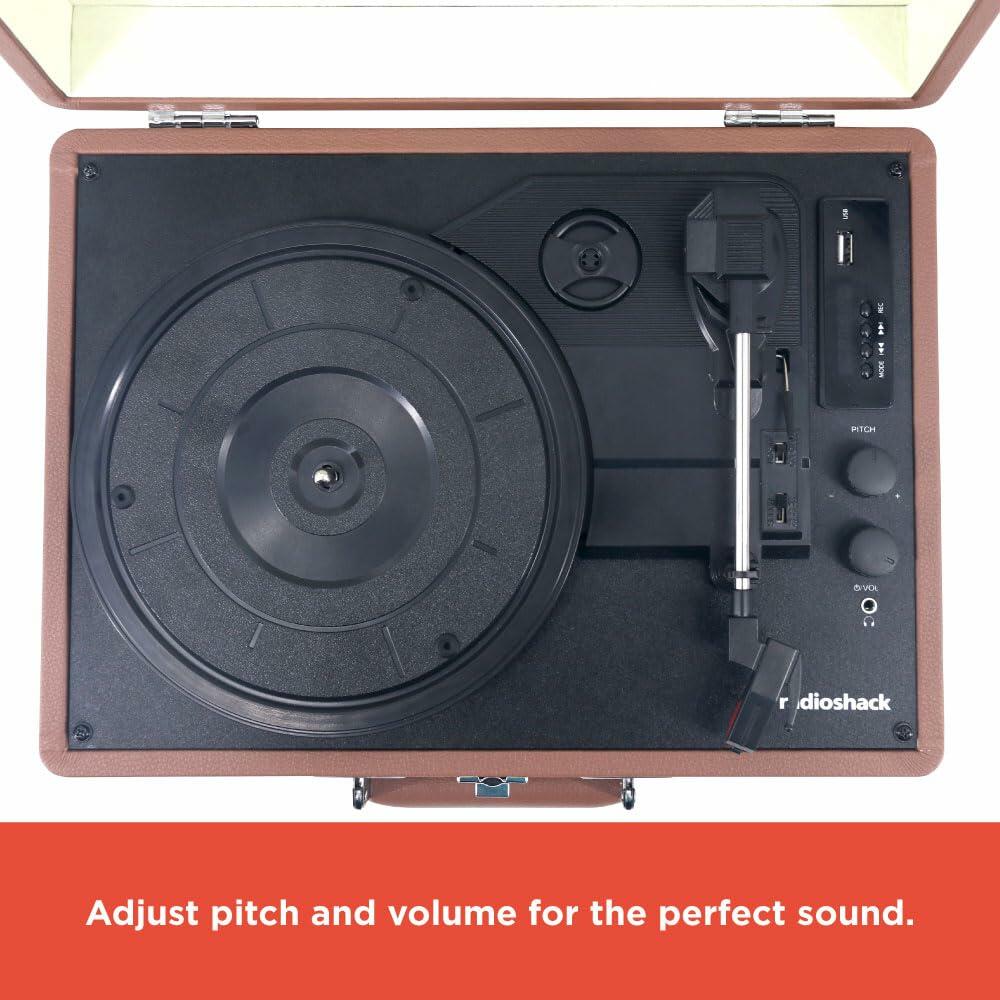 RadioShack Portable Suitcase Turntable with Bluetooth 4001790