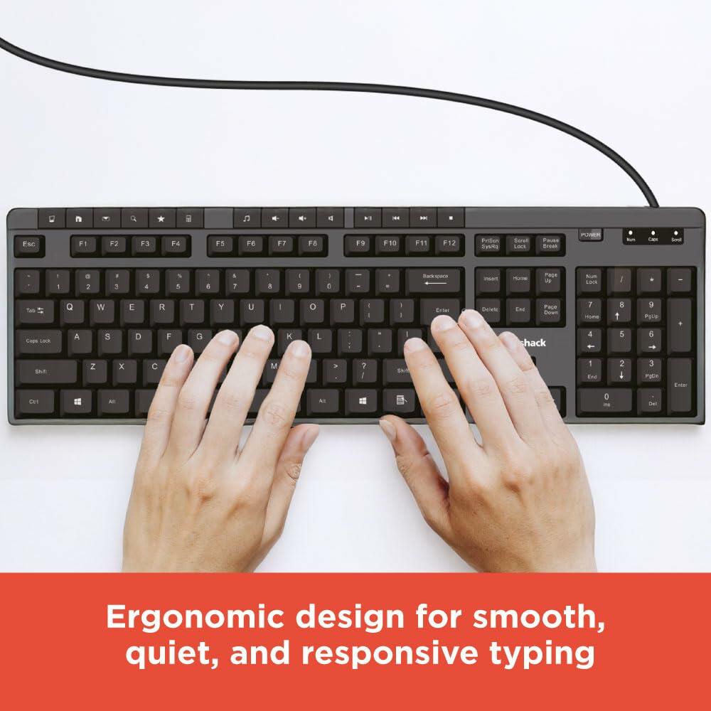 RadioShack Wired Keyboard Black English 2604770