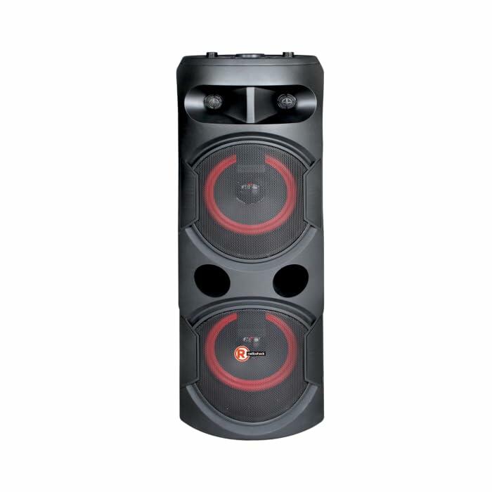 RadioShack Dual 6.5-inch Speaker with Lights and Type-C Cable 4001967