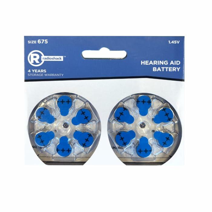 RadioShack Hearing Aid Battery, Size 675, 12 Pack, 2302527