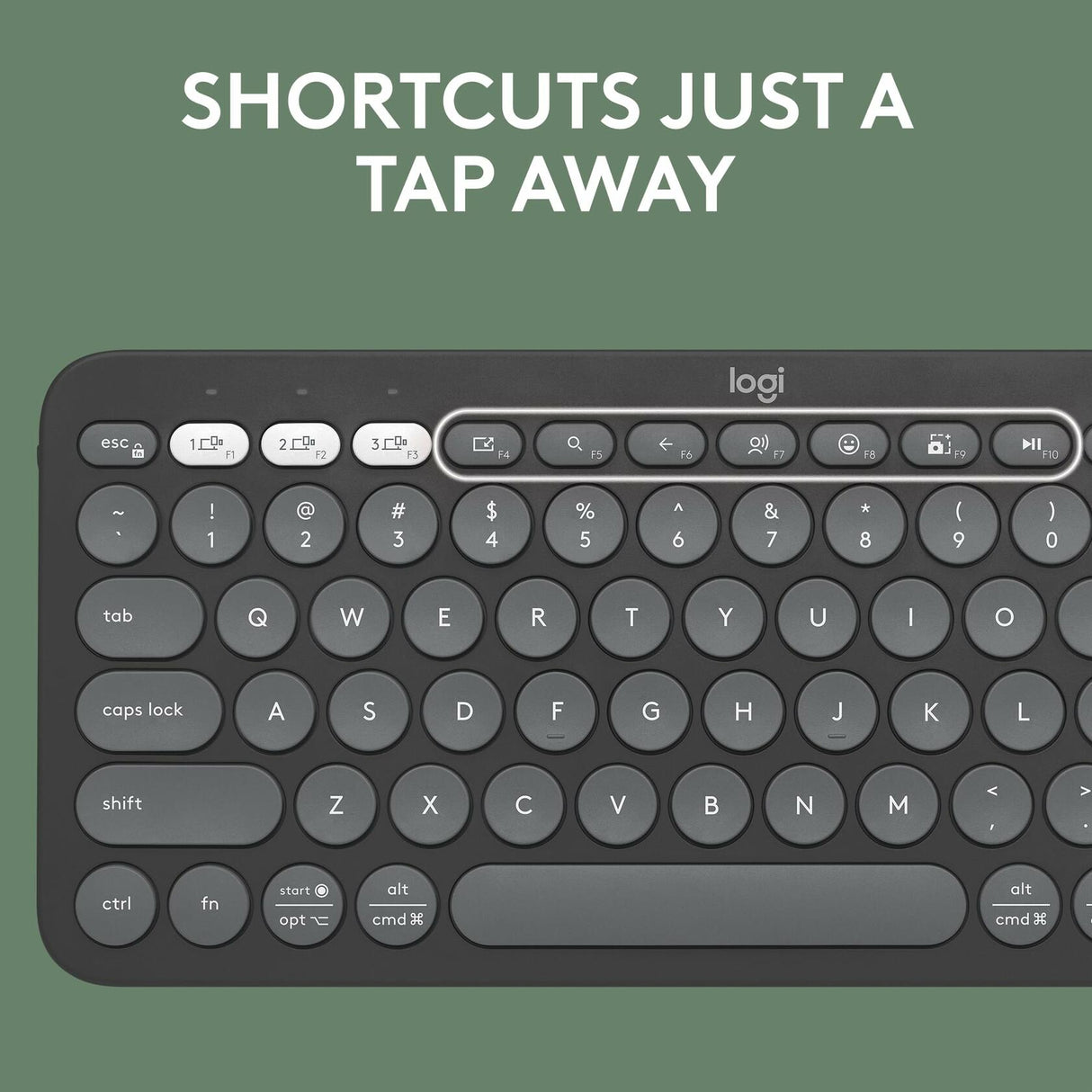 Logitech PEBBLE KEYS 2 K380S - TONAL GRAPHITE